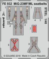 MiG-23MF/ML seatbelts STEEL