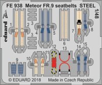 Gloster Meteor FR.9 seatbelts STEEL