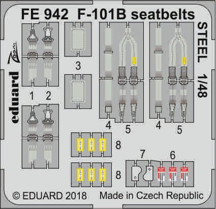 McDonnell F-101B Voodoo seatbelts STEEL