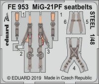 MiG-21PF seatbelts STEEL