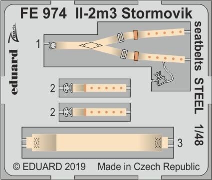 Ilyushin IL-2m3 Stormovik seatbelts STEEL