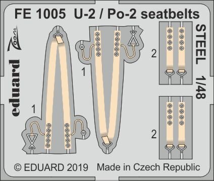 Polikarpov U-2 / Po-2 seatbelts STEEL