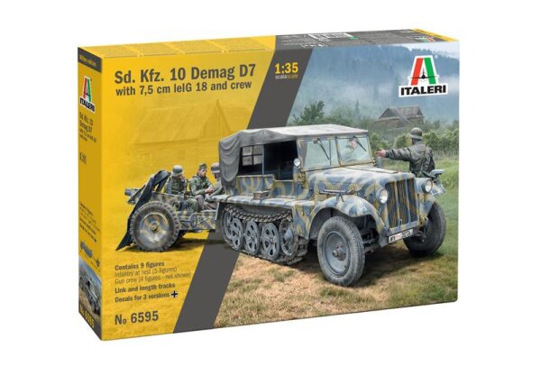 Sd.Kfz. 10 Demag D7 with 7,5cm LeIg18 and Crew