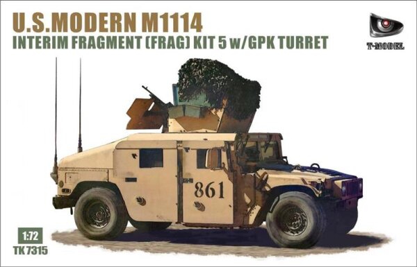 1/72 U.S. Modern M1114 Interim Fragment (FRAG) Kit 5 w/GPK Turret