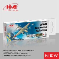 Acrylic Paint Set for WWII Japanese Aviation 6 x 12 ml