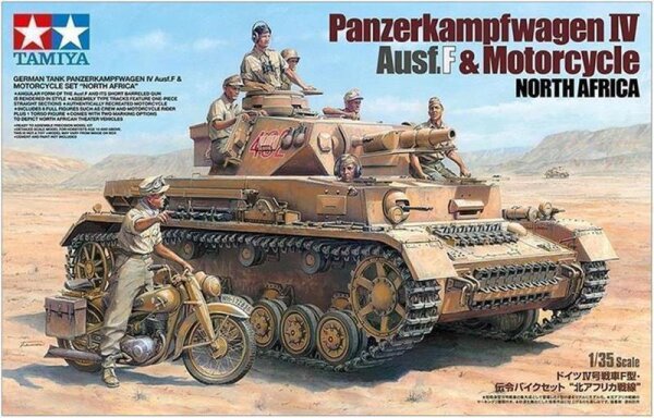 1/35 Panzerkampfwagen IV Ausf.F & Motorcycle Set "North Africa"