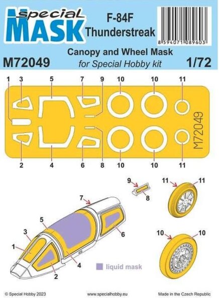 1/72 Republic F-84F Thunderstreak Paint Masks (Special Hobby)