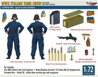 1/72 WW2 Italian Tank Crew with Equipment
