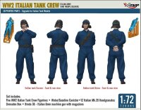 1/72 WW2 Italian Tank Crew with Equipment