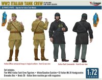 1/72 WW2 Italian Tank Crew with Equipment
