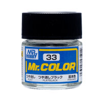 33 Mr. Color Flat Black / Schwarz matt 10 ml
