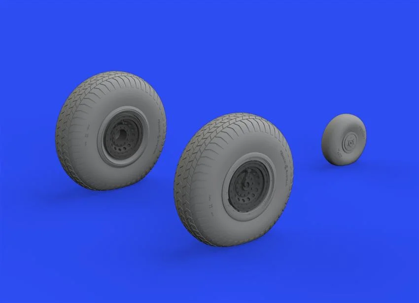 B-17F Flying Fortress wheels rhomboid tread