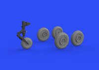 MiG-17F wheels with weighted tyre effect (for Airfix)