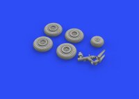 MiG-17F wheels with weighted tyre effect (for Airfix)