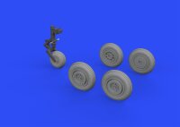 MiG-17F wheels with weighted tyre effect (for Airfix)