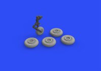 MiG-17F wheels with weighted tyre effect (for Airfix)