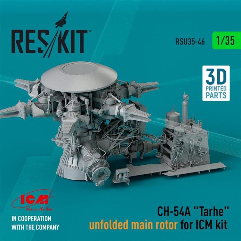1/35 Sikorsky CH-54A Tarhe unfolded main rotor for ICM kit (3D Printe