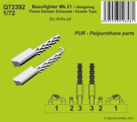 1/72 Bristol Beaufighter Mk.21 - Hedgehog Flame Damper...