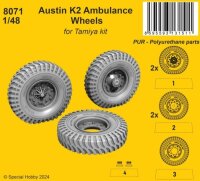 1/48 Austin K2 Ambulance Wheels for Tamiya kit