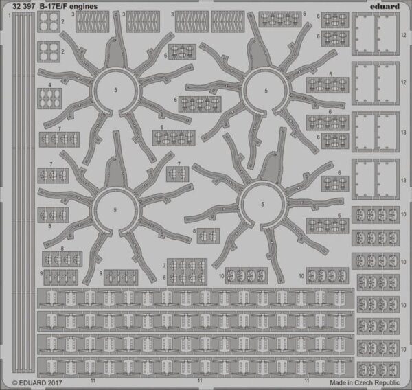 B-17E / B-17F Flying Fortress Engines for HKM