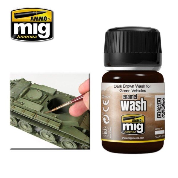 Dark Brown Wash for Green Vehicles 35ml