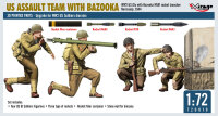 1/72 US Assault Team with Bazooka. WW2 US GIs with...