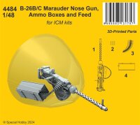 1/48 Martin B-26B Marauder Nose Gun, Ammo Boxes and Feed...