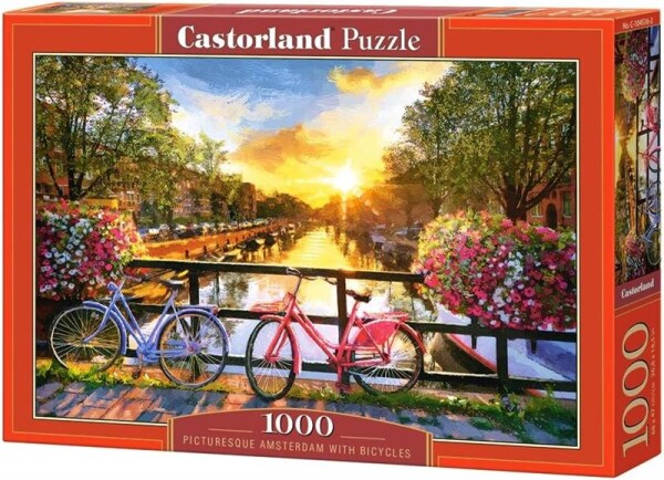 Picturesque Amsterdam with Bicycles - Puzzle 1000 Teile