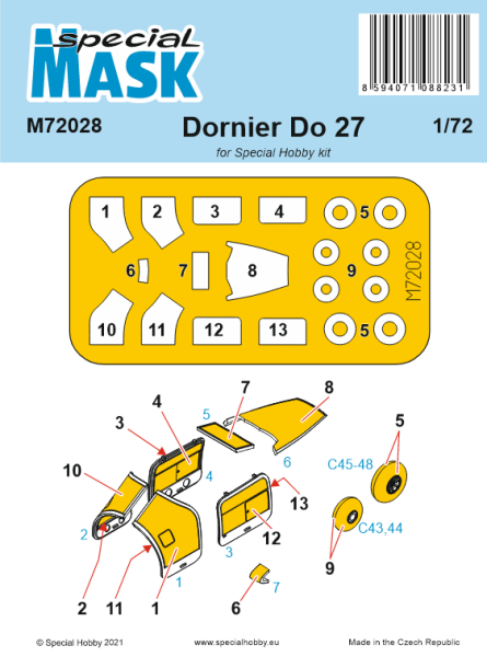 1/72 Dornier Do-27 Paint Masks