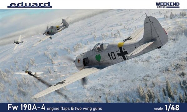 1/48 Focke-Wulf Fw-190A-4 with engine flaps & two gun wings - Weekend Edition