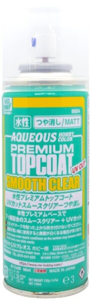 Mr. Hobby Aqueous Premium Top Coat UV-Cut Smooth Clear (Matt) 170 ml