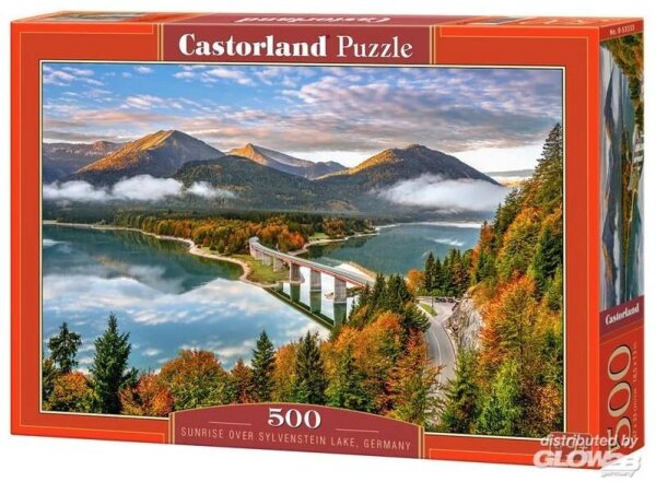 Sunrise over Sylvenstein Lake, Germany -Puzzle 500 Teile