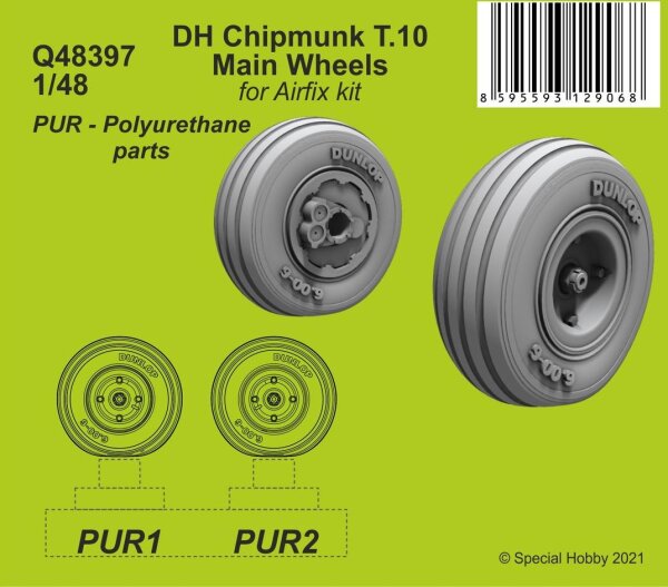 1/48 de Havilland Chipmunk T.10 Main Wheels