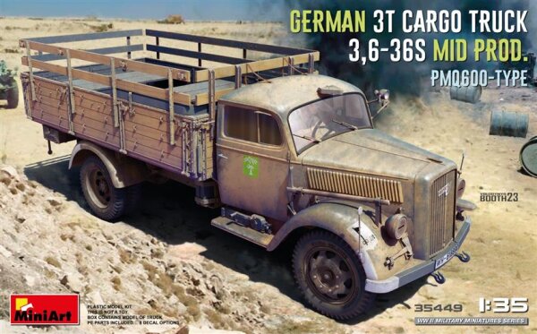 1/35 German 3t Cargo Truck 3,6-36S Mid Prod. "PmQ600-Type"