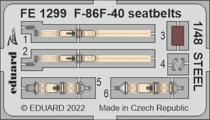 1/48 North-American F-86F-40 Sabre Seatbelts STEEL (Airfix)