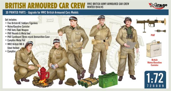 1/72 British Armoured Car Crew - WW2 British Army Armoured Car Crew Winter 1944/45