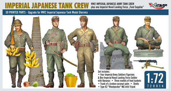 1/72 Imperial Japanese Tank Crew WW2 + one Imperial Naval Landing Force "Food Supplier"