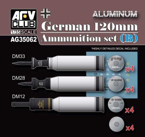 1/35 German 120mm Ammunition set (B) Aluminium