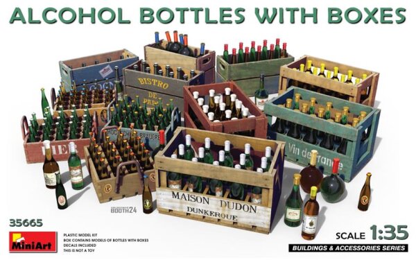 1/35 Alcohol Bottles with Boxes