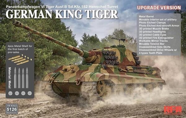 1/35 Sd.Kfz.182 Tiger Ausf.B King Tiger (Upgrade Version)