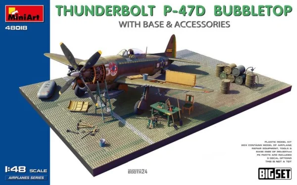 1/48 Thunderbolt P-47D Bubbletop with Base &...