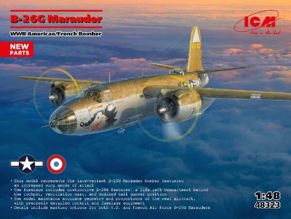 1/48 Martin B-26G Marauder - WWII American/French Bomber