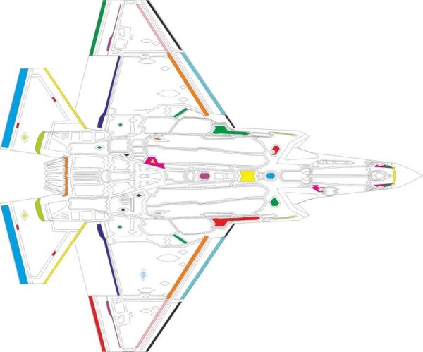 1/48 F-35C RAM Panels Mask for Tamiya