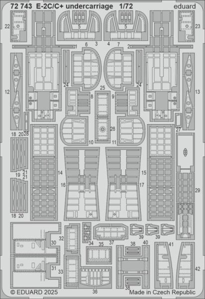 1/72 Grumman E-2C/E-2C+ Hawkeye undercarriage for Heller