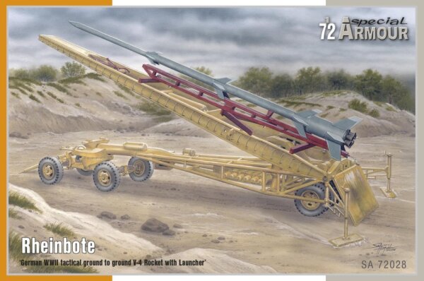 1/72 Rheinbote - German WWII Tactical Ground to Ground V-4 Rocket with Launcher