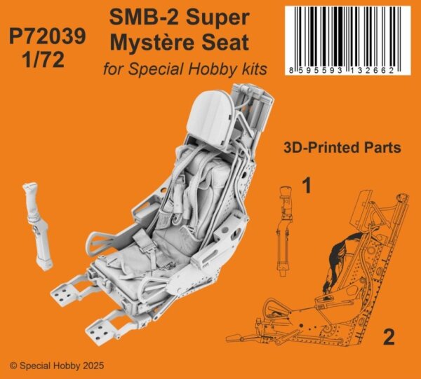1/72 SMB-2 Super Mystère Seat for Special Hobby kits