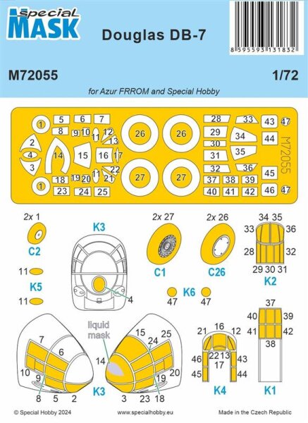 1/72 Douglas DB-7 Paint Mask for Special Hobby