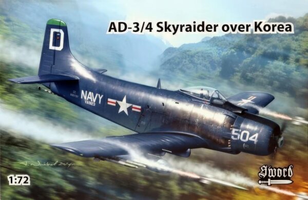 1/72 Douglas AD-3/4 (early) Skyraider over Korea