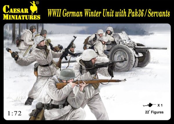 1/72 WWII German Winter Unit with Pak36 / Servants