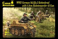 1/72 WWII German Sd.Kfz.2 Kettenkrad with 8.8cm...